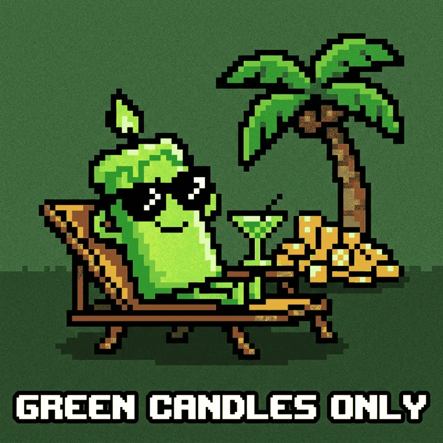 GREEN CANDLES ONLY